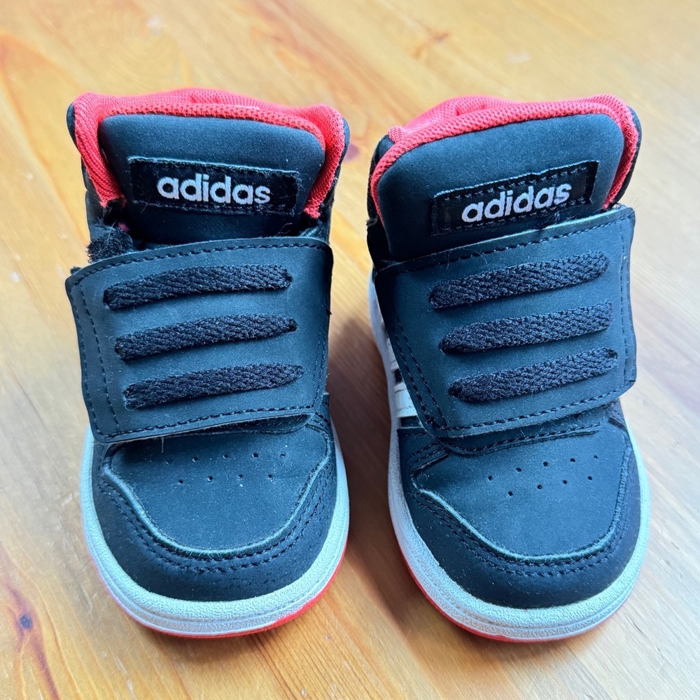 Adidas black & red  sneakers size 5